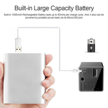 Ultramini DLP Projector Portable 1080P HD Beamer Throw 70-inch 64G TF Slot 3.5mm Audio port for Home Outdoor Use 1000mAh Battery