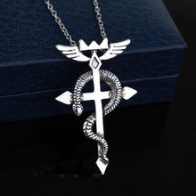 Anime Style Vintage Fullmetal Alchemist Edward Elric Chain Pendant Necklace Hot Sale Classic Women And Men Statement Necklace