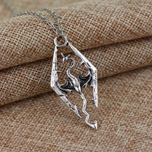 3D RPG Game The Elder Scrolls Necklace Skyrim Hollow Dragon Pendants Cheap Punk Vintage Women And Men Drop Statement Necklaces
